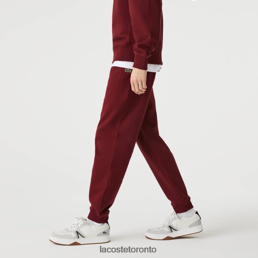 Clothing Lacoste Organic Cotton Fleece Jogging Pants Bordeaux Unisex Z60BPR1207