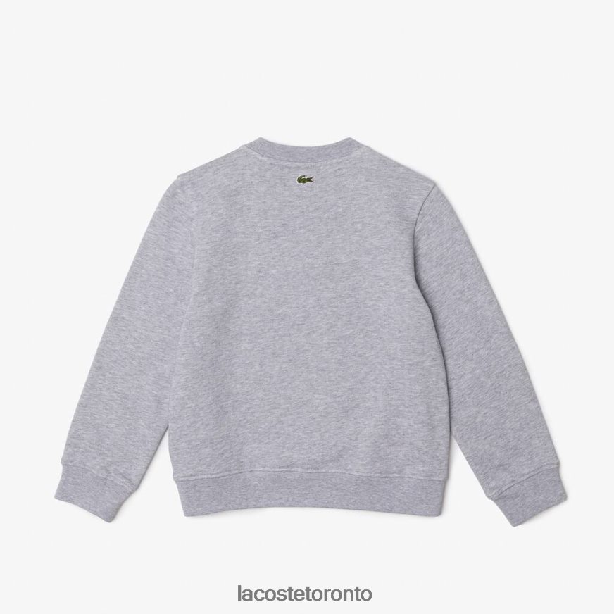 Clothing Lacoste Organic Cotton Fleece Sweatshirt Grey Chine Kids Z60BPR3050