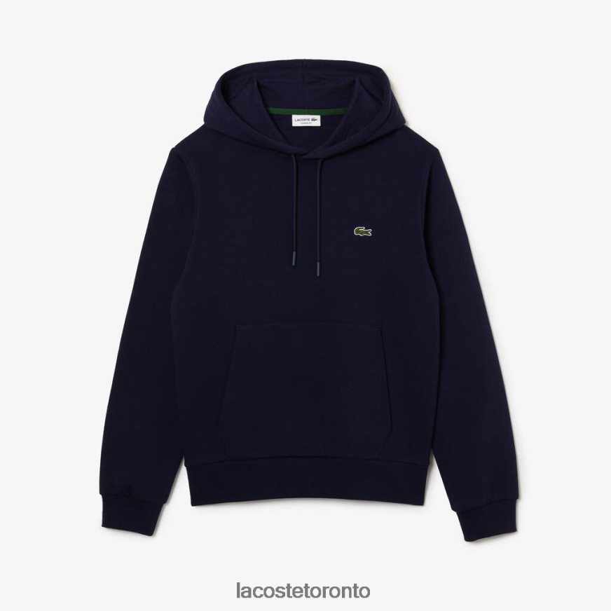 Clothing Lacoste Organic Cotton Hooded Sweatshirt Navy Blue Men Z60BPR264