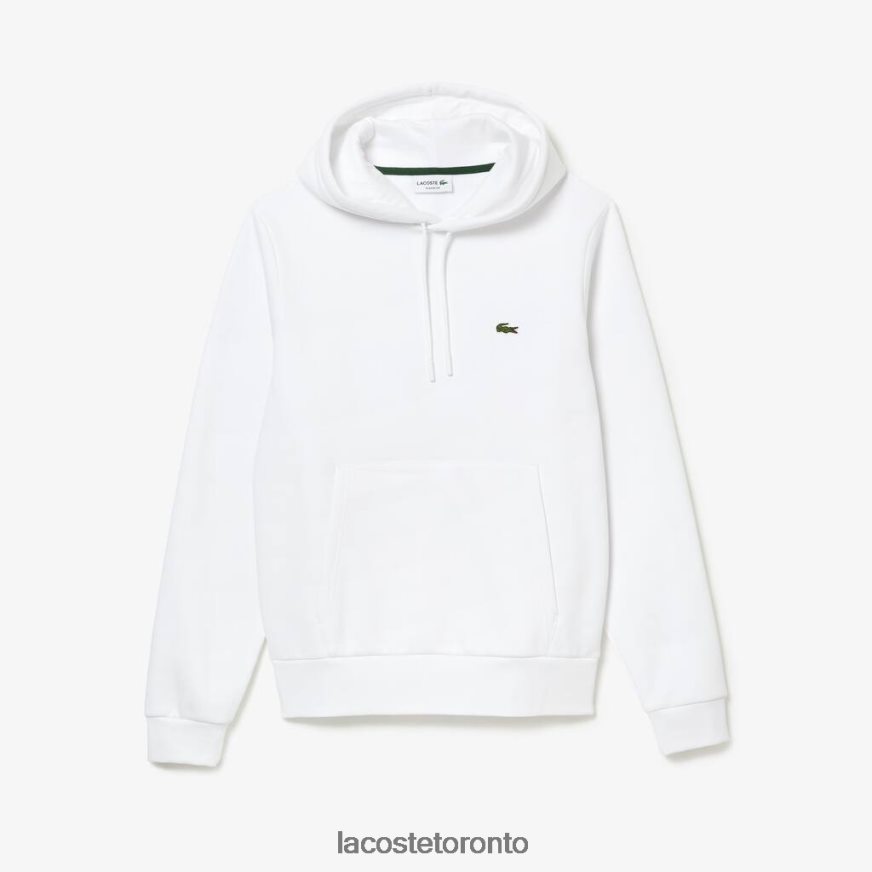 Clothing Lacoste Organic Cotton Hooded Sweatshirt White Men Z60BPR265