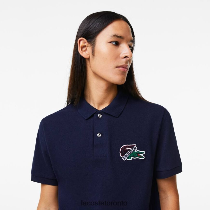 Clothing Lacoste Organic Cotton Pique Polo Navy Blue Men Z60BPR573