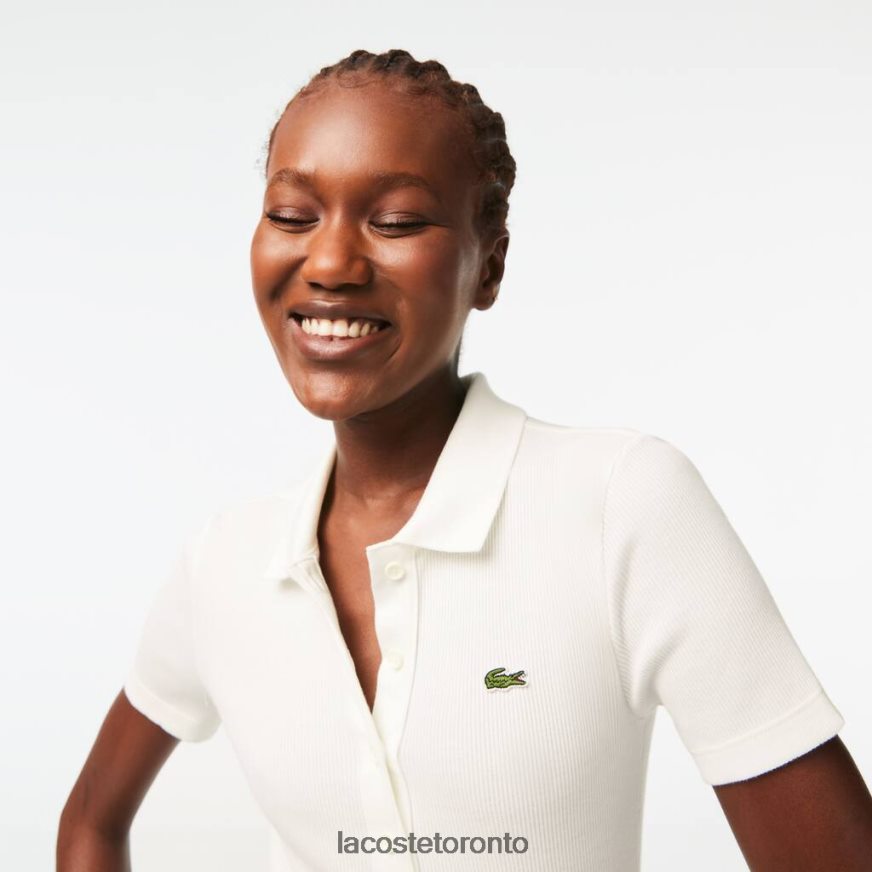 Clothing Lacoste Organic Cotton Polo Shirt White Women Z60BPR2375