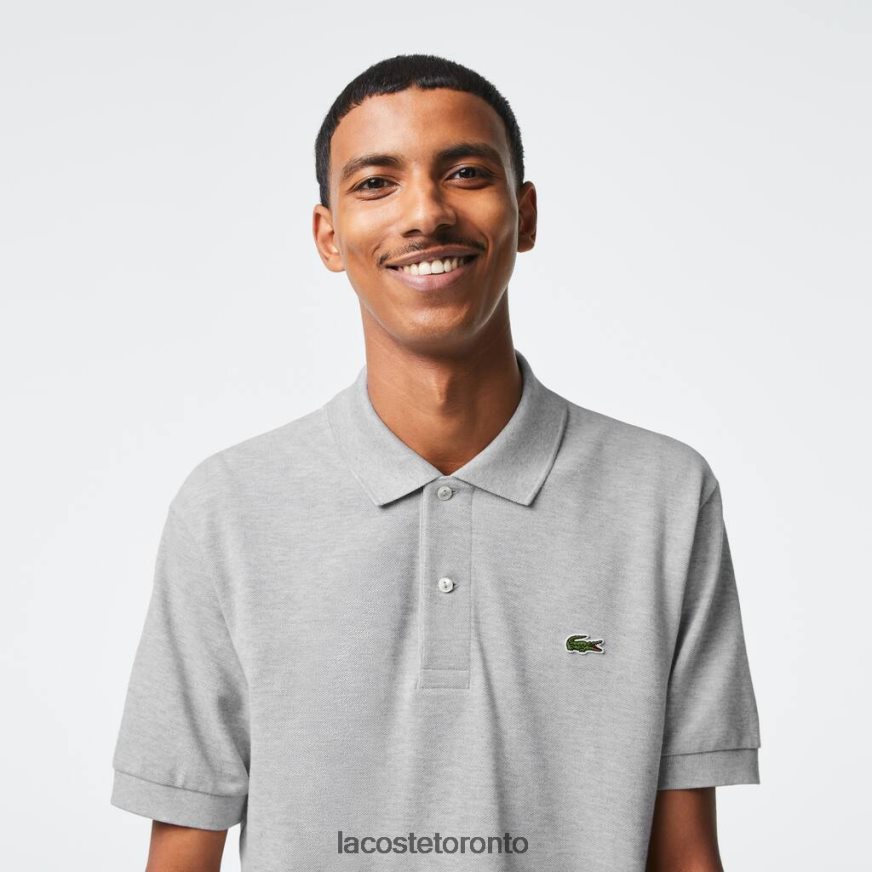 Clothing Lacoste Original L1212 Heathered Polo Grey Chine Men Z60BPR127