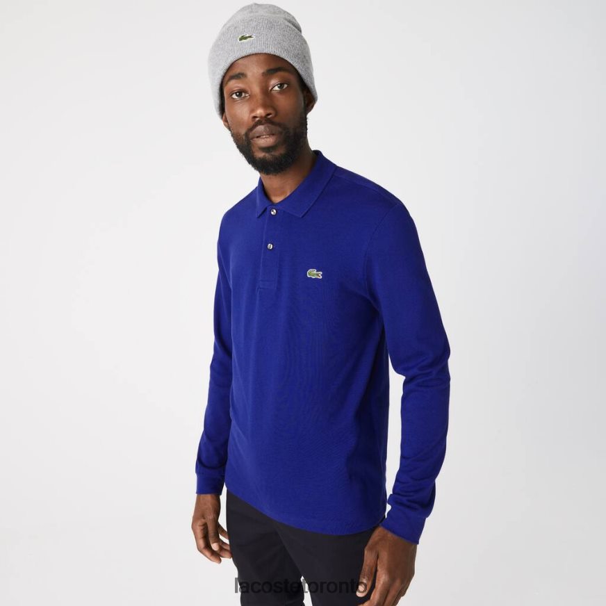 Clothing Lacoste Original L1212 Long Sleeve Polo Blue Men Z60BPR864