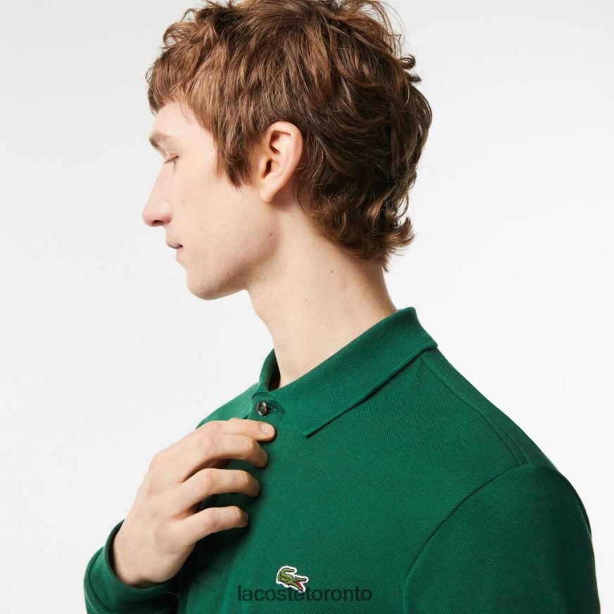 Clothing Lacoste Original L1212 Long Sleeve Polo Green Men Z60BPR746