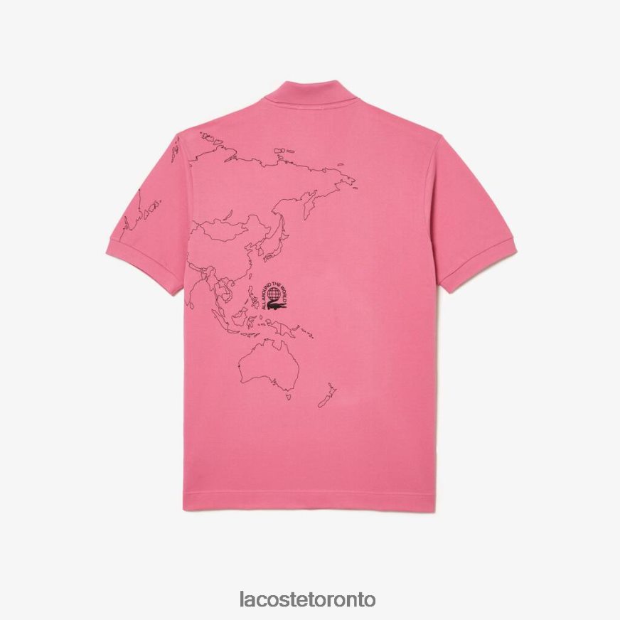 Clothing Lacoste Original L1212 Printed Organic Cotton Polo Pink Men Z60BPR113