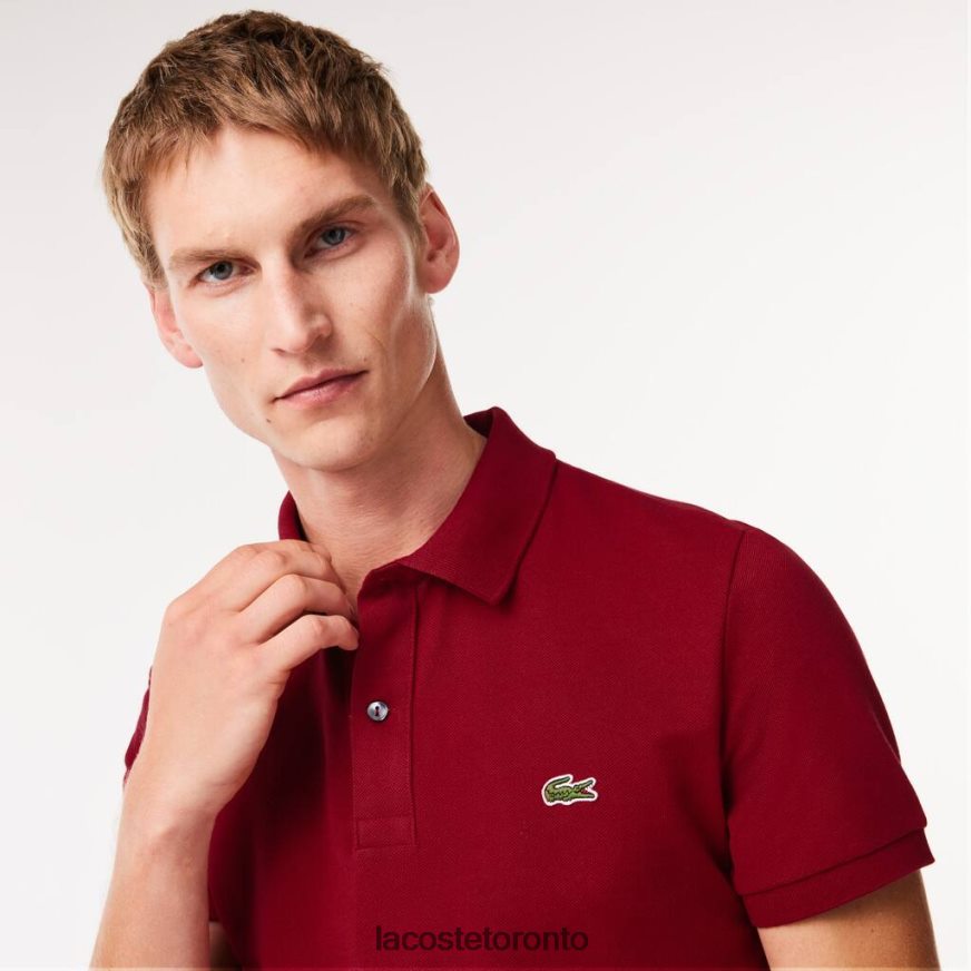 Clothing Lacoste Original L1212 Slim Fit Polo Bordeaux Men Z60BPR655