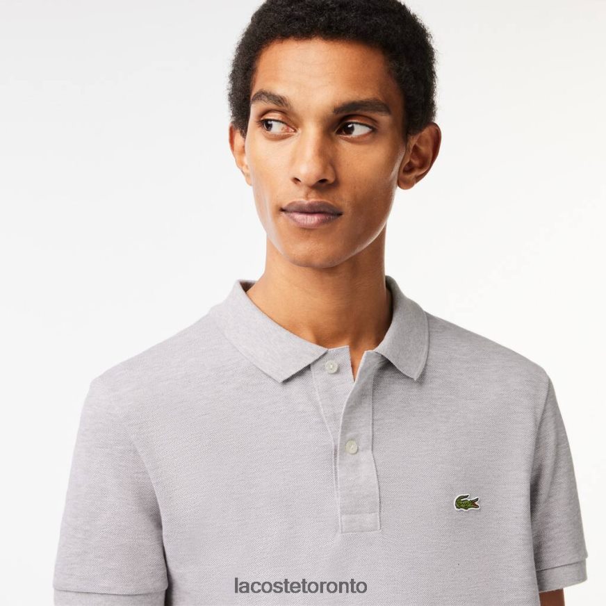 Clothing Lacoste Original L1212 Slim Fit Polo Grey Chine Men Z60BPR766