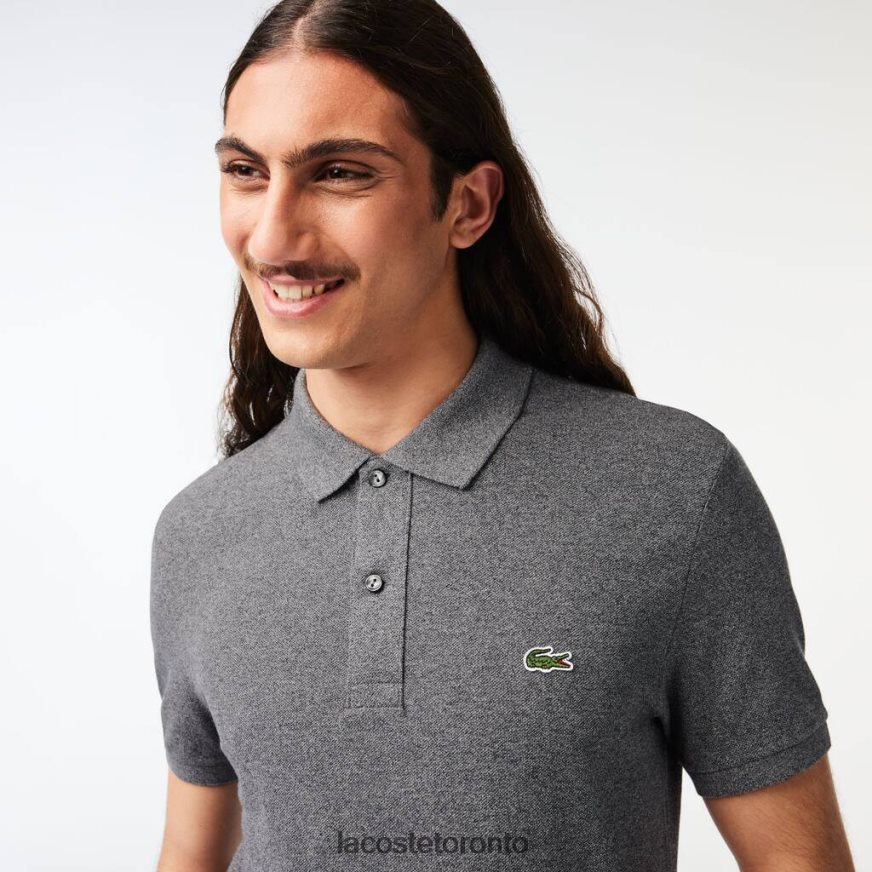 Clothing Lacoste Original L1212 Slim Fit Polo Grey Chine Men Z60BPR937