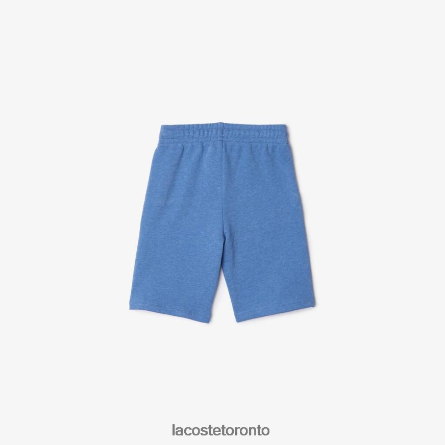 Clothing Lacoste Oversized Crocodile Print Flecked Organic Cotton Shorts Blue Chine Kids Z60BPR3293