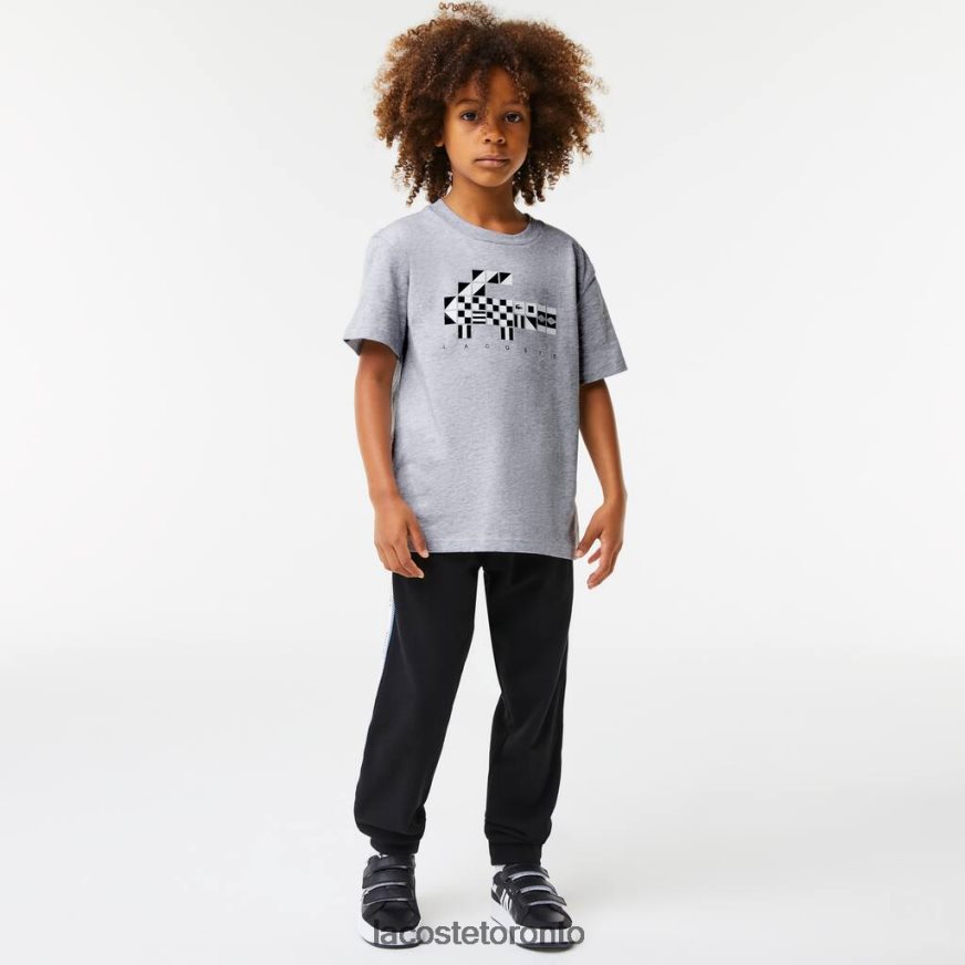 Clothing Lacoste Oversized Nautical Style T-Shirt Grey Chine Kids Z60BPR3143