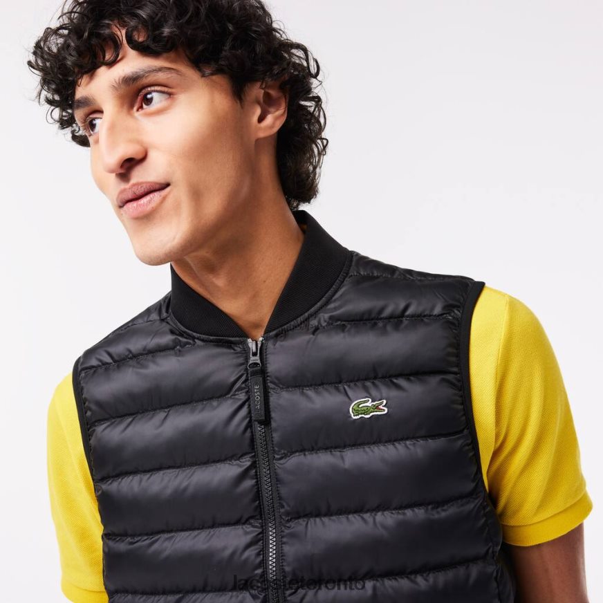 Clothing Lacoste Padded Water-Repellent Vest Black Men Z60BPR1252