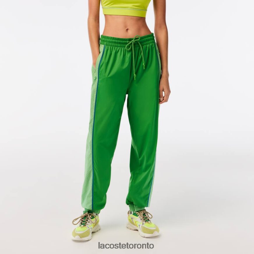 Clothing Lacoste Perforated Effect Track Pants Green Women Z60BPR2426