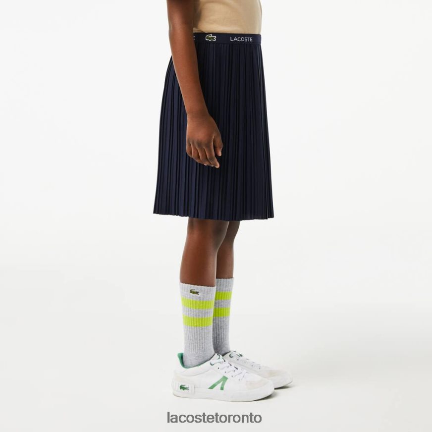 Clothing Lacoste Pleated Jersey Skirt Navy Blue Kids Z60BPR3091