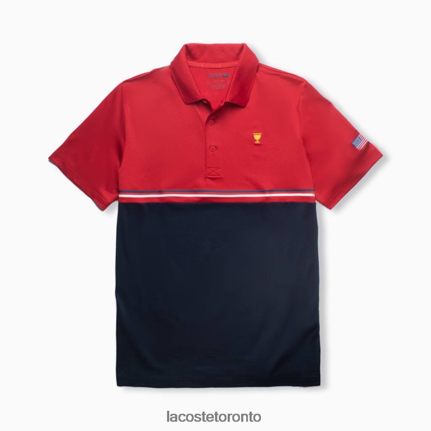 Clothing Lacoste Presidents Cup SPORT Polo Red/Navy Blue/White Men Z60BPR1215