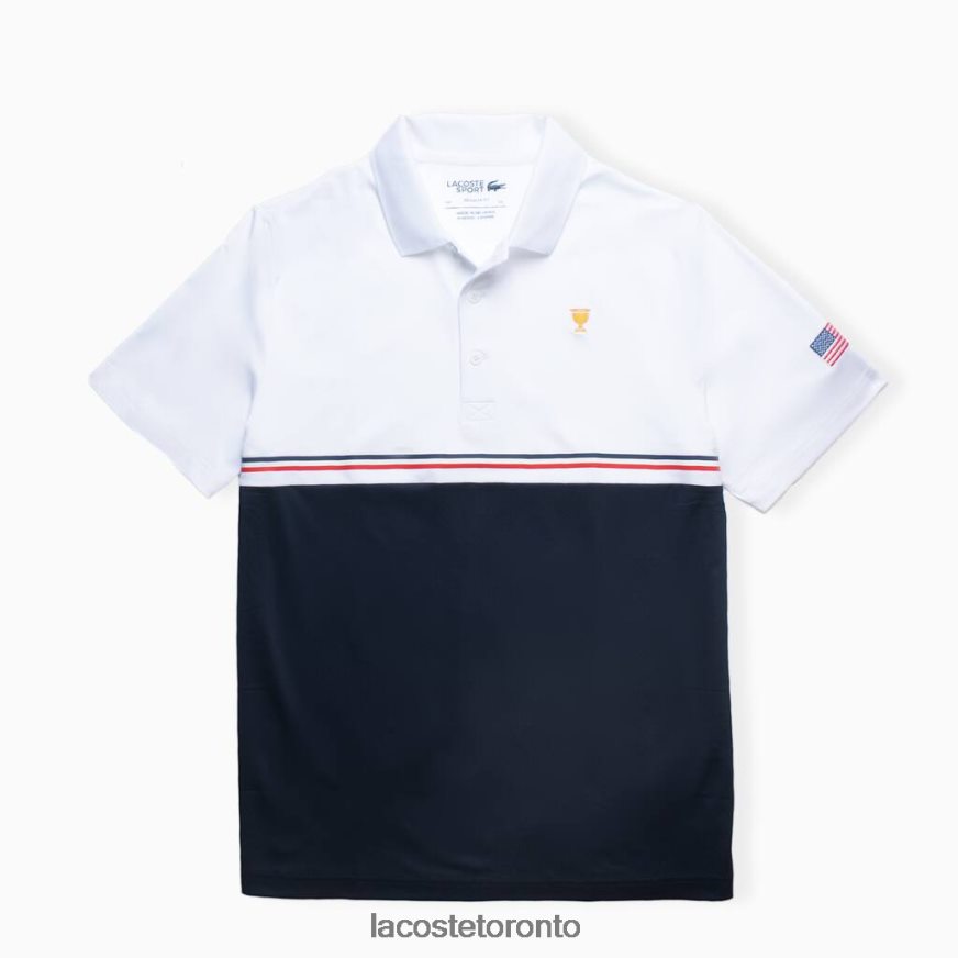 Clothing Lacoste Presidents Cup SPORT Polo White/Navy Blue/Red Men Z60BPR1218