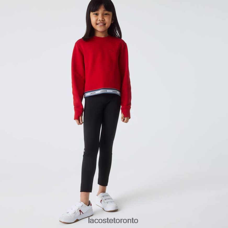 Clothing Lacoste Printed Band Short Sweatshirt Red Kids Z60BPR3207