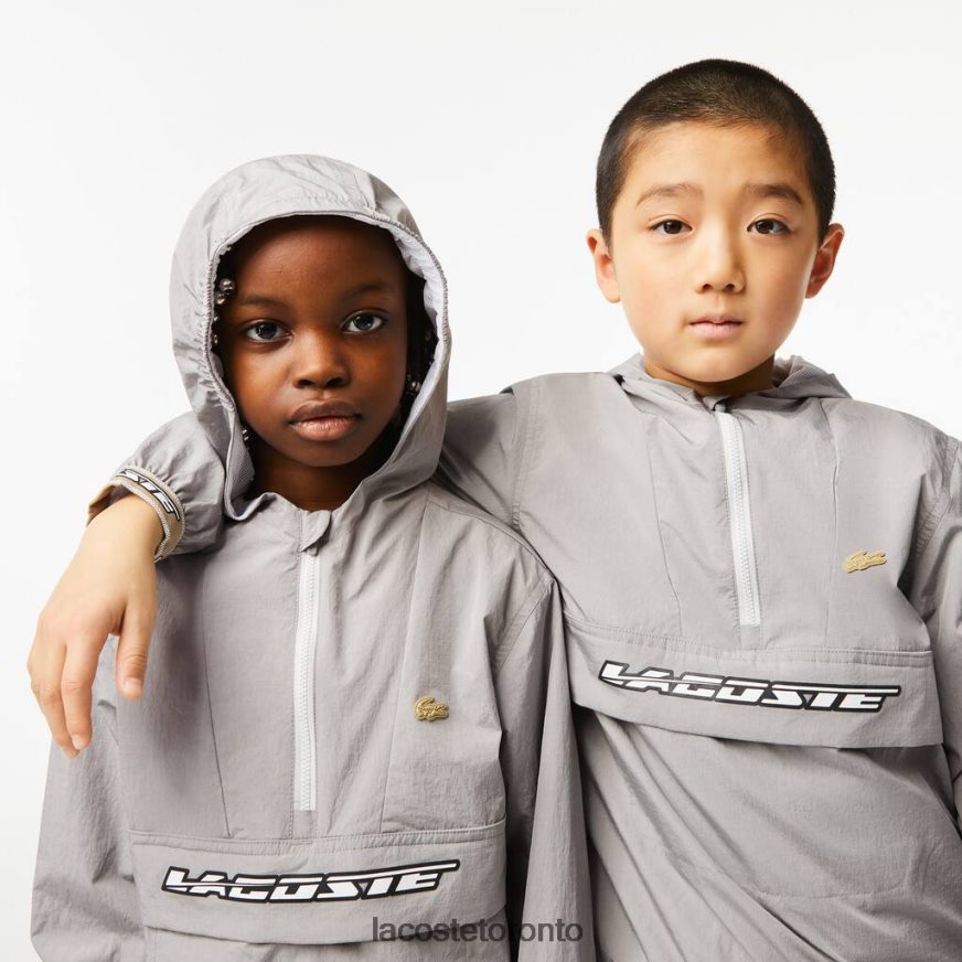 Clothing Lacoste Pull-Over Hooded Jacket Grey Kids Z60BPR3065