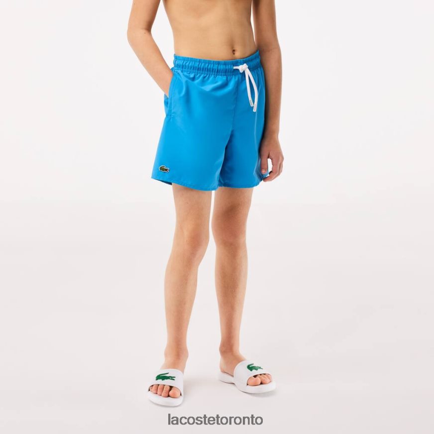 Clothing Lacoste Quick-Dry Solid Swim Shorts Blue/Green Kids Z60BPR3103