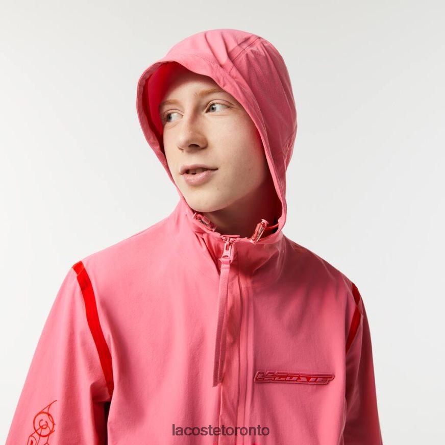 Clothing Lacoste Recycled Polyamide Short Track Jacket Pink Men Z60BPR9