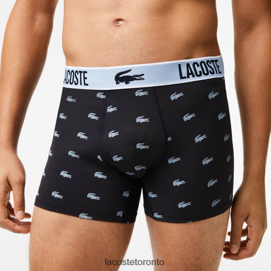 Clothing Lacoste Recycled Polyester Jersey Trunk 3-Pack Black/Dark Grey/White Men Z60BPR1561