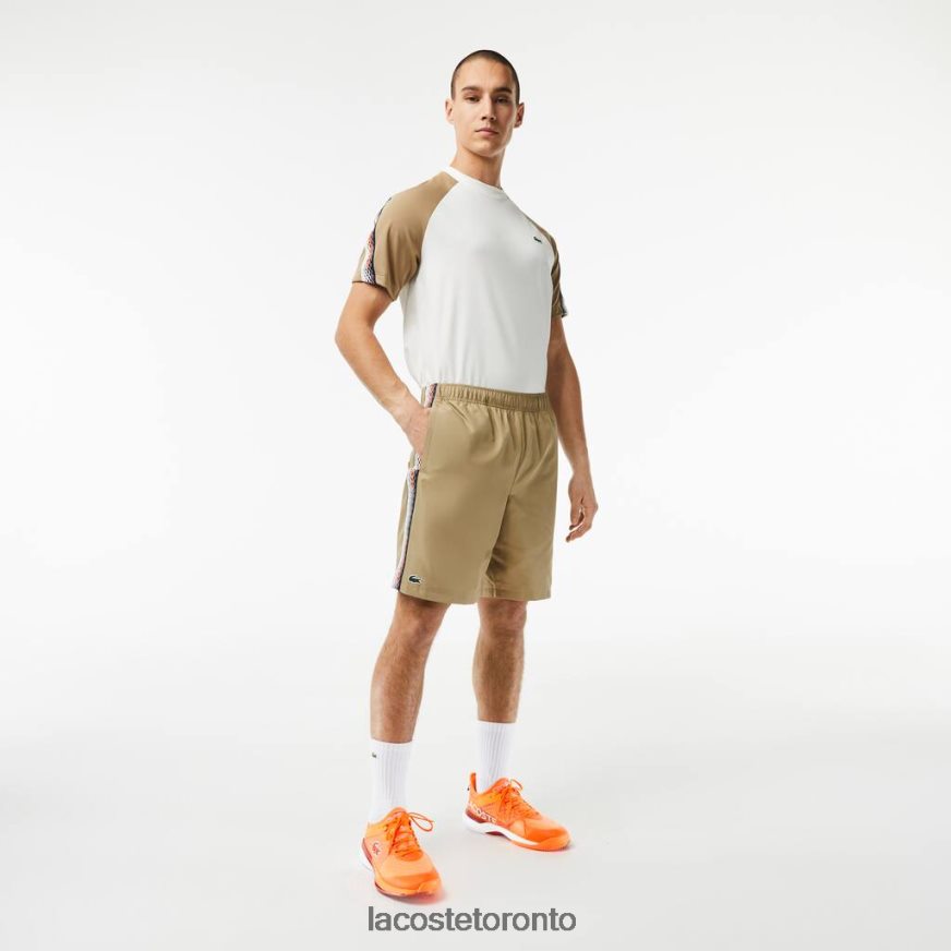 Clothing Lacoste Recycled Polyester Tennis Shorts Beige Men Z60BPR16