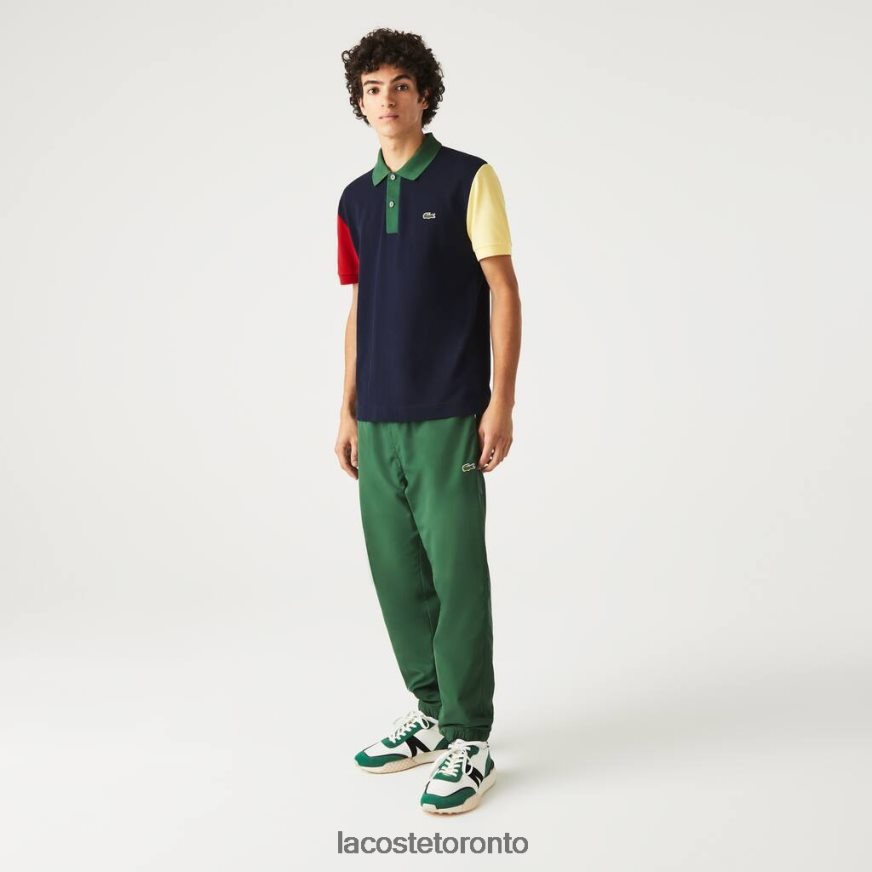 Clothing Lacoste Regular Fit Colorblock Cotton Petit Pique Polo Navy Blue/Red/Yellow/Green Men Z60BPR558