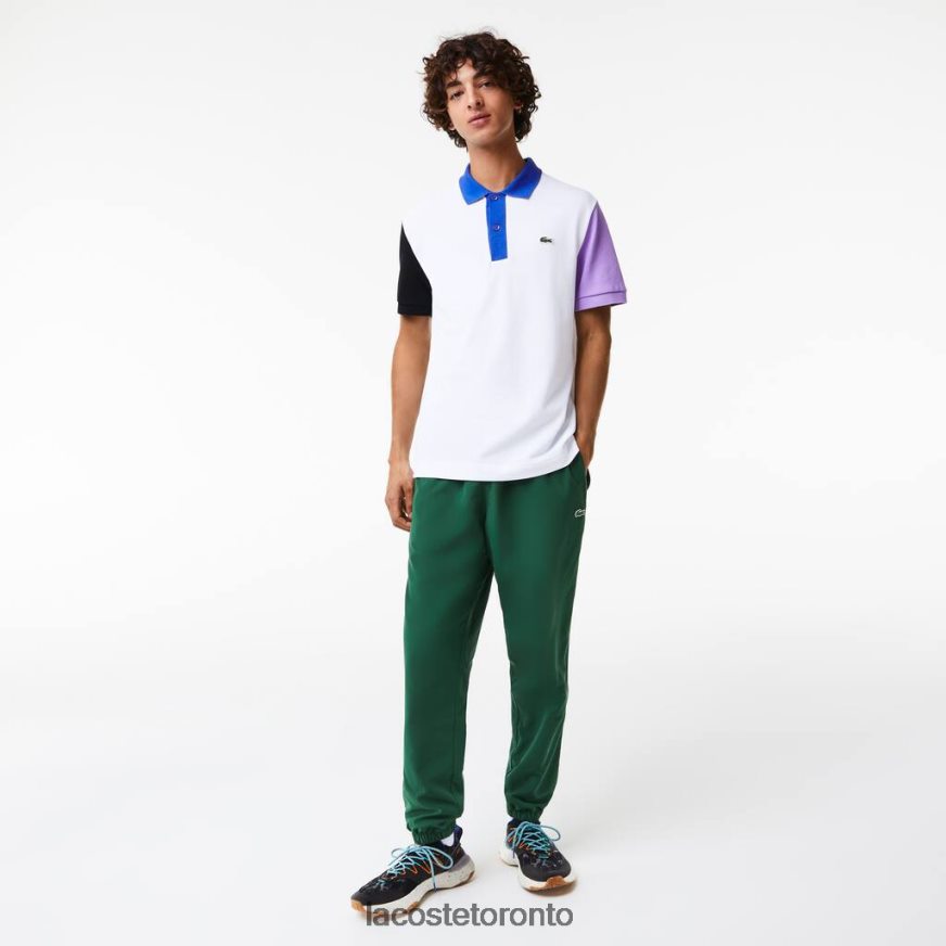 Clothing Lacoste Regular Fit Colorblock Cotton Petit Pique Polo White/Black/Purple/Blue Men Z60BPR559