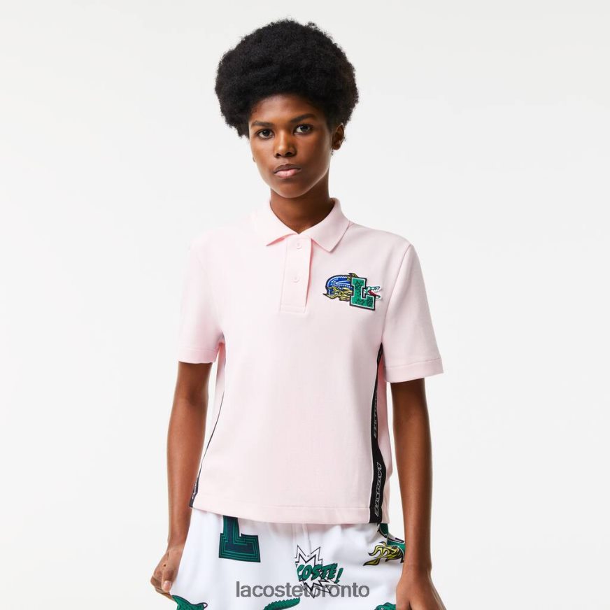 Clothing Lacoste Regular Fit Comic Badge Polo Light Pink Women Z60BPR2494