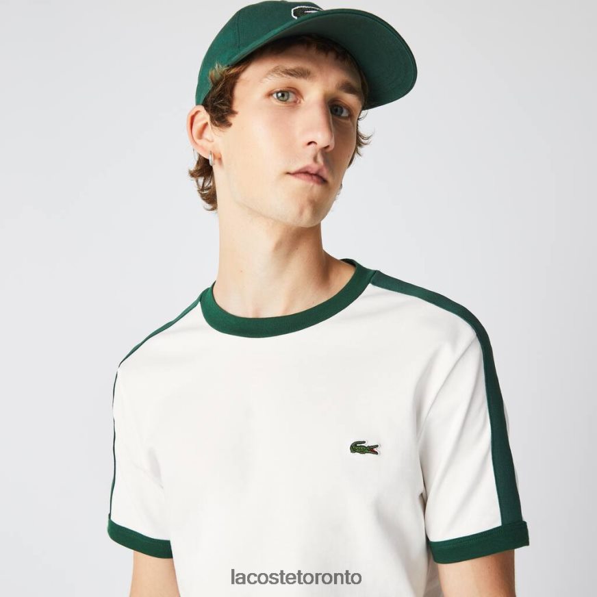 Clothing Lacoste Regular Fit Contrast Collar T-Shirt White Men Z60BPR855