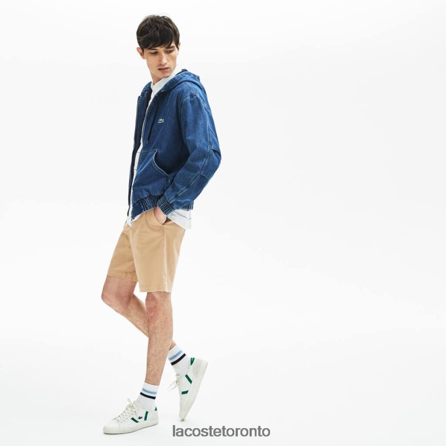 Clothing Lacoste Regular Fit Cotton Gabardine Bermuda Shorts Beige Men Z60BPR1620