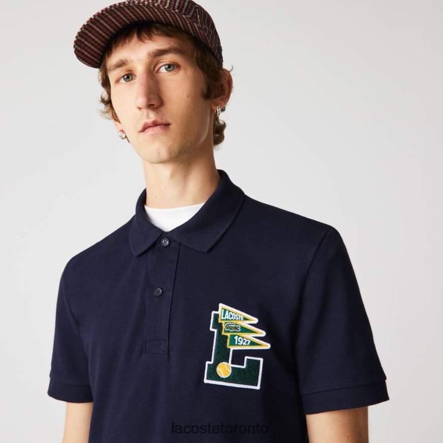 Clothing Lacoste Regular Fit L Badge Cotton Pique Polo Navy Blue Men Z60BPR896