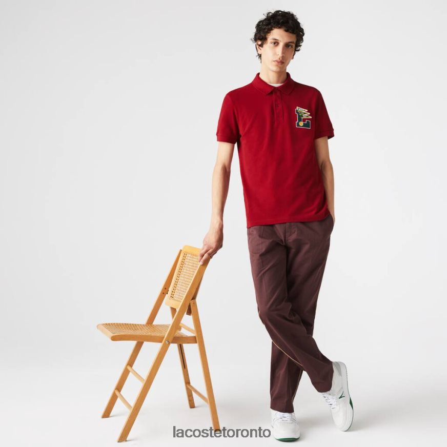 Clothing Lacoste Regular Fit L Badge Cotton Pique Polo Red Men Z60BPR895