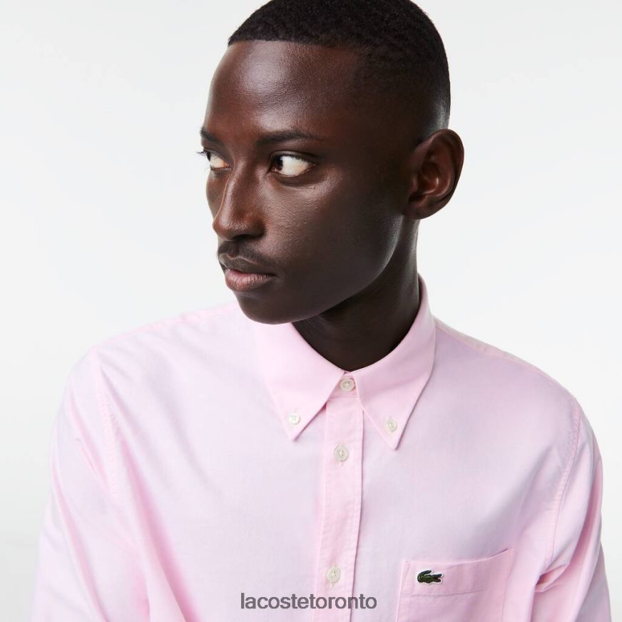 Clothing Lacoste Regular Fit Oxford Cotton Shirt Light Pink Men Z60BPR1468