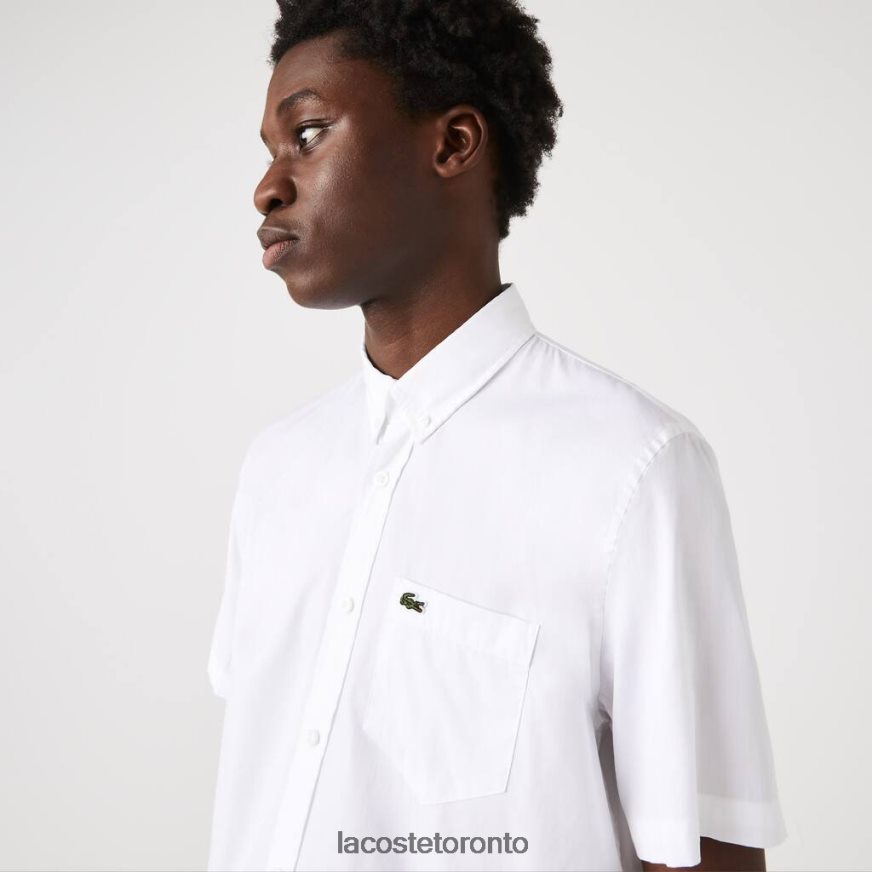 Clothing Lacoste Regular Fit Oxford Cotton Shirt White Men Z60BPR1526