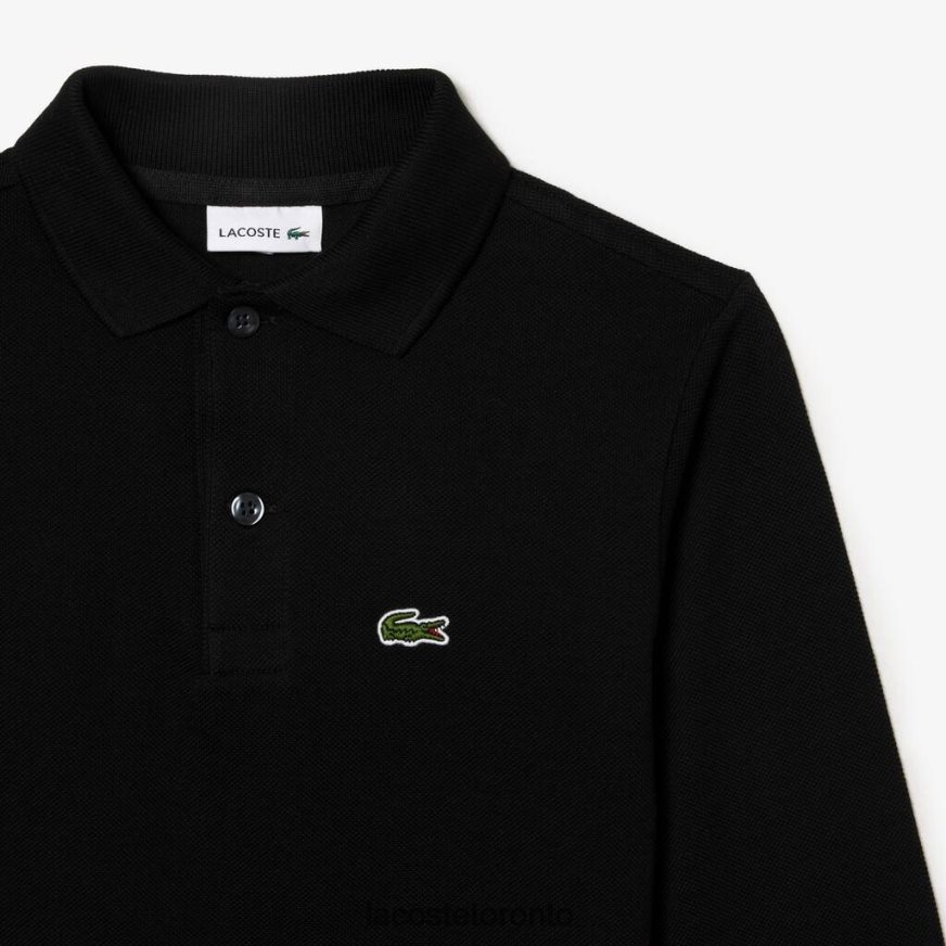 Clothing Lacoste Regular Fit Petit Pique Polo Black Kids Z60BPR2945