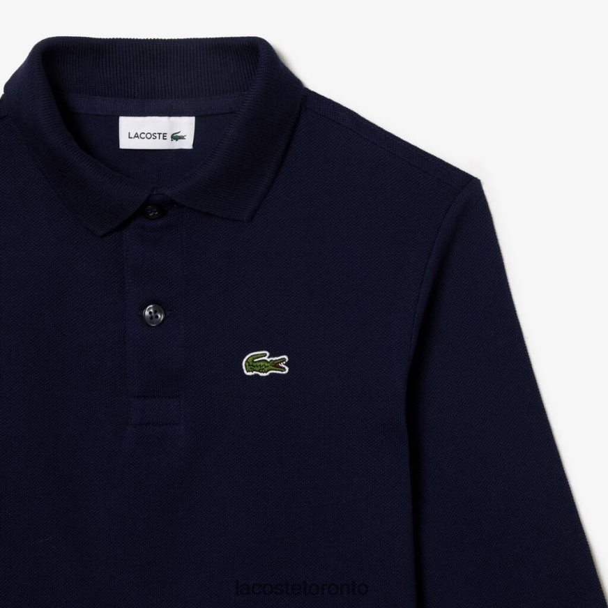 Clothing Lacoste Regular Fit Petit Pique Polo Navy Blue Kids Z60BPR2946