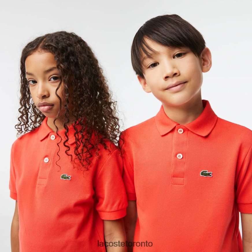 Clothing Lacoste Regular Fit Petit Pique Polo Orange Kids Z60BPR3007