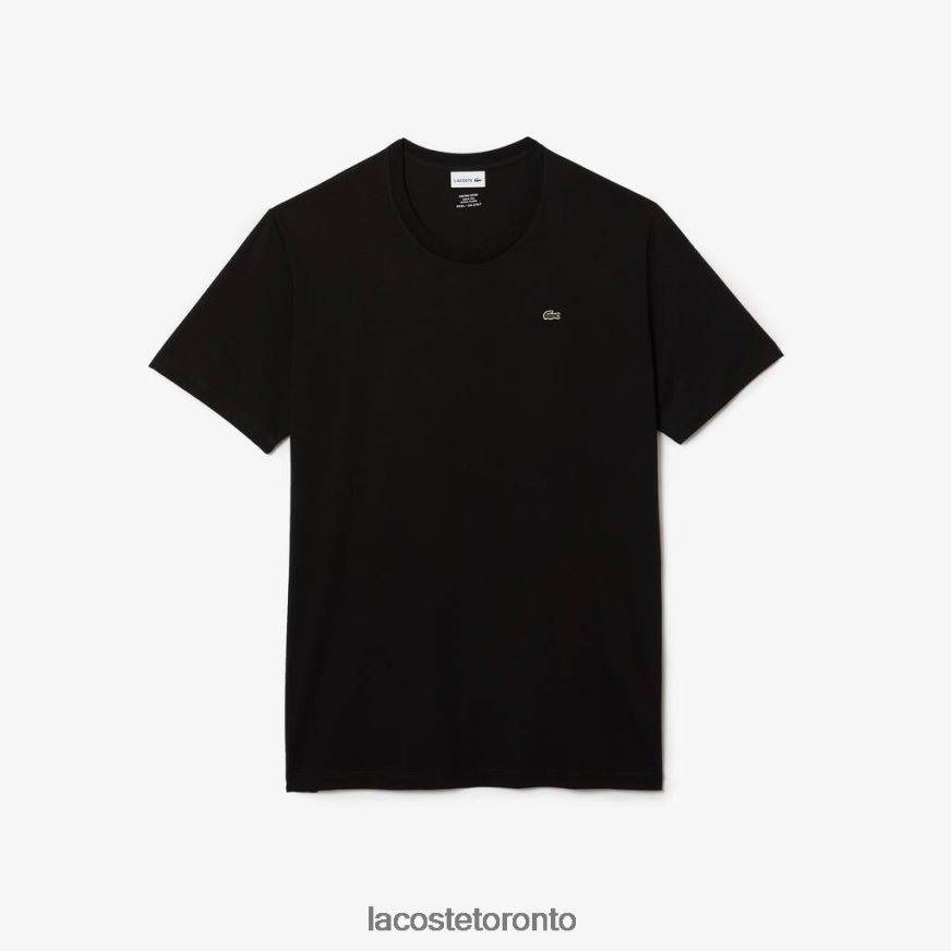 Clothing Lacoste Regular Fit Pima Cotton Jersey T-Shirt Black Men Z60BPR652