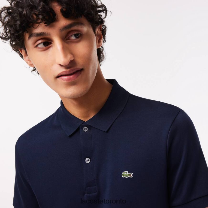 Clothing Lacoste Regular Fit Pima Cotton Polo Navy Blue Men Z60BPR791