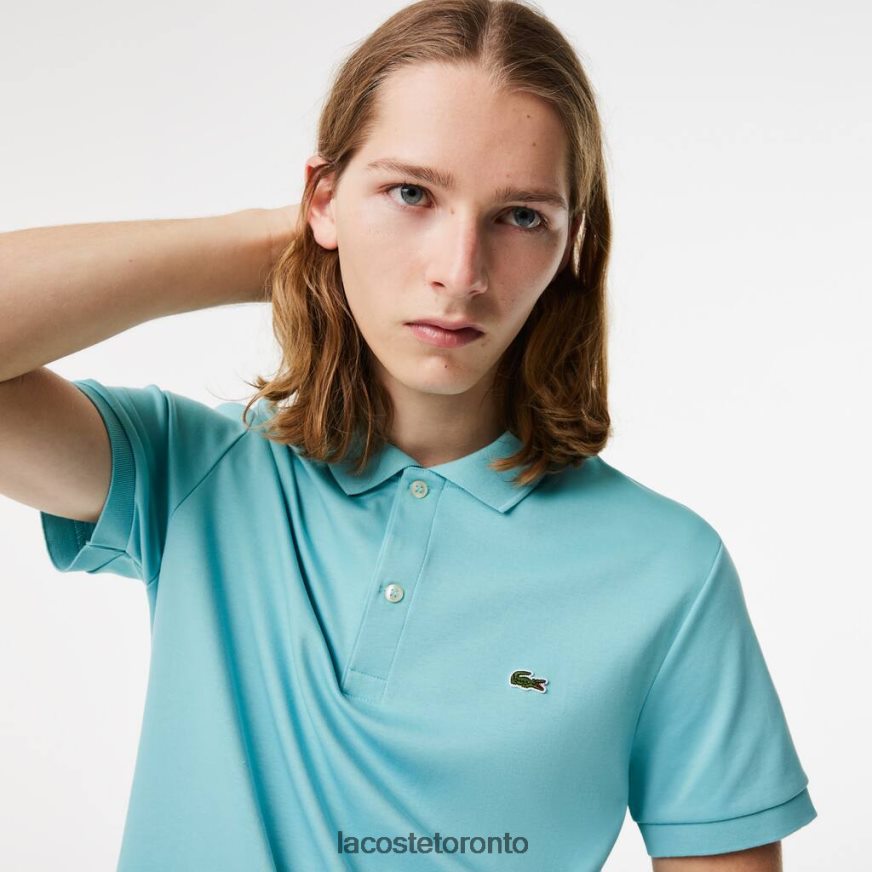 Clothing Lacoste Regular Fit Pima Cotton Polo Turquoise Men Z60BPR257