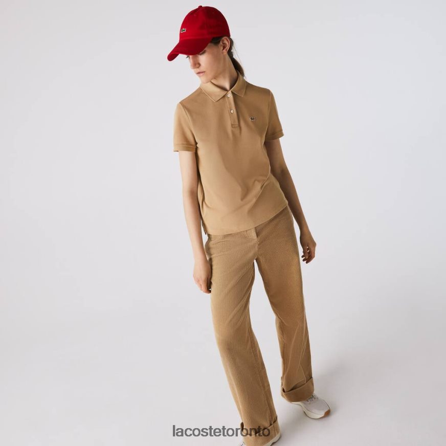 Clothing Lacoste Regular Fit Soft Cotton Petit Pique Polo Beige Women Z60BPR2493