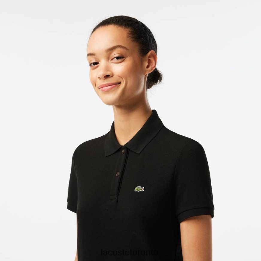 Clothing Lacoste Regular Fit Soft Cotton Petit Pique Polo Black Women Z60BPR2364