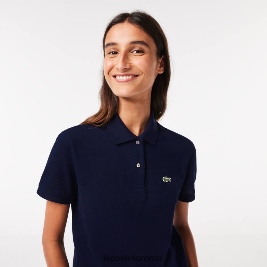 Clothing Lacoste Regular Fit Soft Cotton Petit Pique Polo Navy Blue Women Z60BPR2365