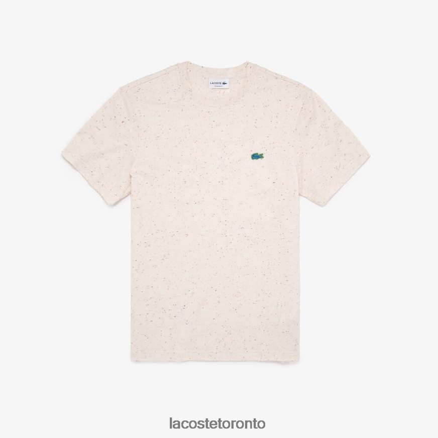 Clothing Lacoste Regular Fit Speckled Print Cotton Jersey T-Shirt Beige Men Z60BPR749