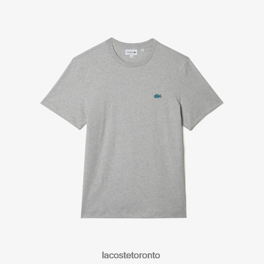 Clothing Lacoste Regular Fit Speckled Print Cotton Jersey T-Shirt Grey Chine Men Z60BPR748