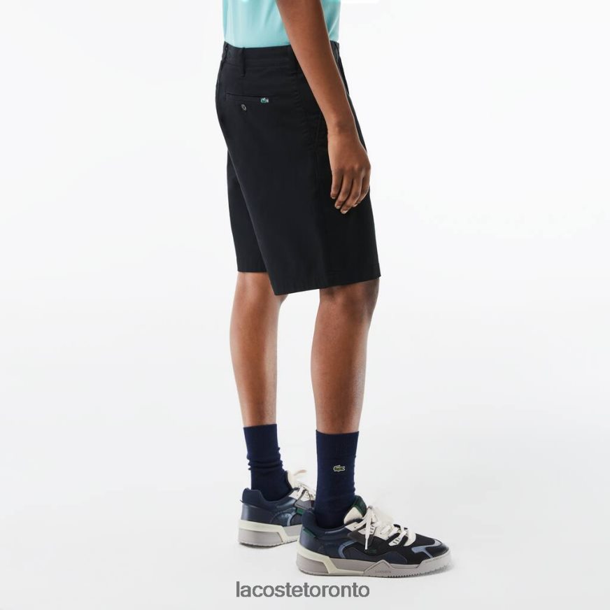 Clothing Lacoste Regular Fit Stretch Organic Cotton Bermuda Shorts Black Men Z60BPR435