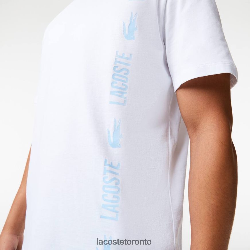 Clothing Lacoste Relaxed Fit Branded Crocodile T-Shirt White Men Z60BPR1627