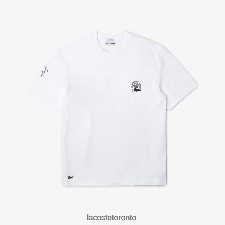 Clothing Lacoste Relaxed Fit Organic Cotton Jersey T-Shirt White Men Z60BPR224