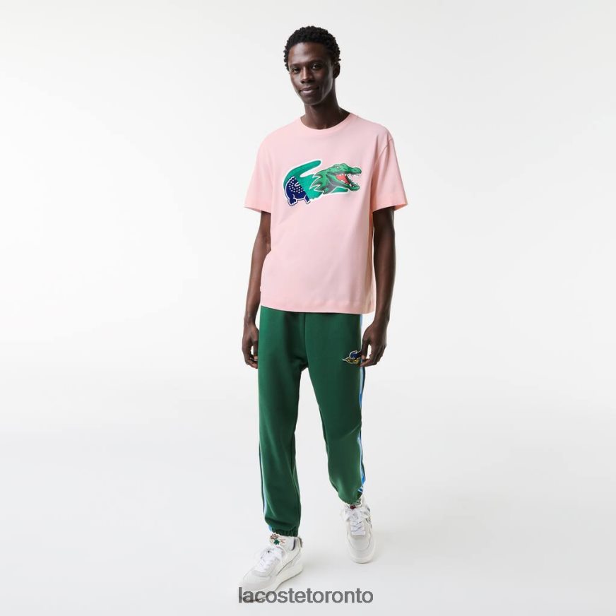 Clothing Lacoste Relaxed Fit Oversized Crocodile T-Shirt Light Pink Men Z60BPR610